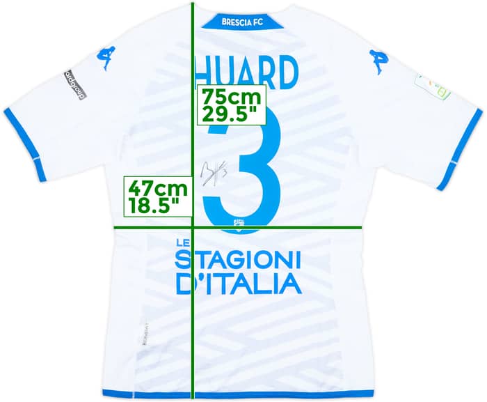 2022-23 Brescia Signed Authentic Away Shirt Huard #3 (XL)