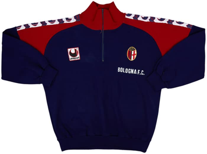 1991-92 Bologna Uhlsport 1/4 Zip Sweat Top - 8/10 - (M)