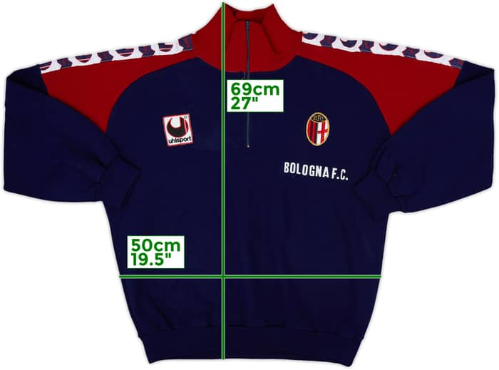 1991-92 Bologna Uhlsport 1/4 Zip Sweat Top - 8/10 - (M)