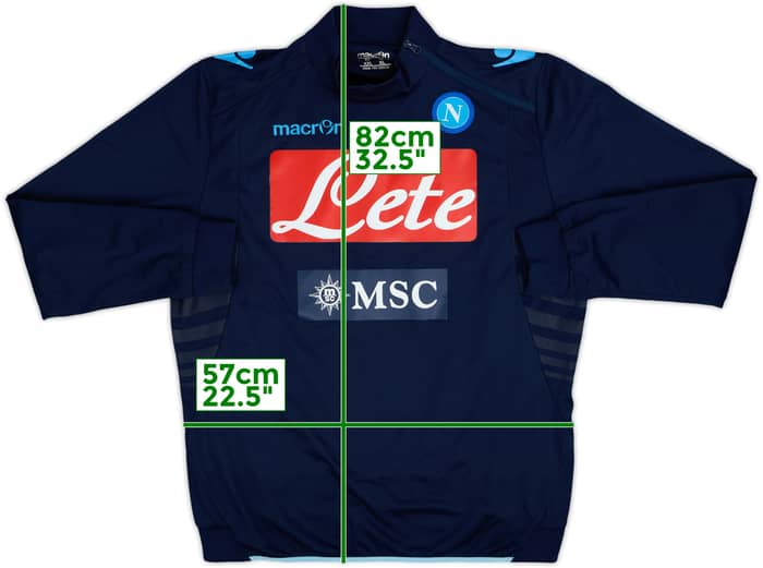 2013-14 Napoli Macron Sweat Top - 8/10 - (XXL)