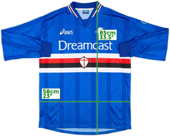 2000-01 Sampdoria Home L/S Shirt - 8/10 - (XL)