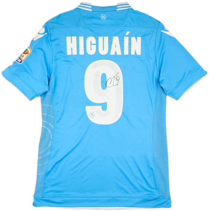 2013-14 Napoli Signed Home Shirt Higuain #9 - 4/10 - (XL)