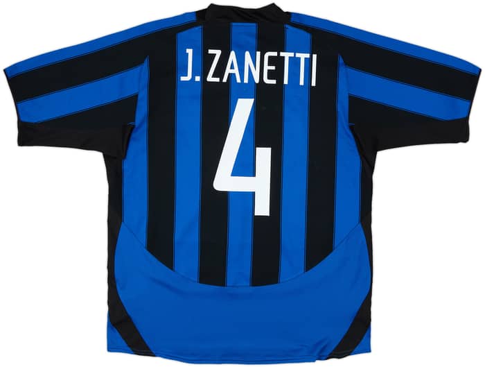 2003-04 Inter Milan Home Shirt J.Zanetti #4 - 6/10 - (XL)