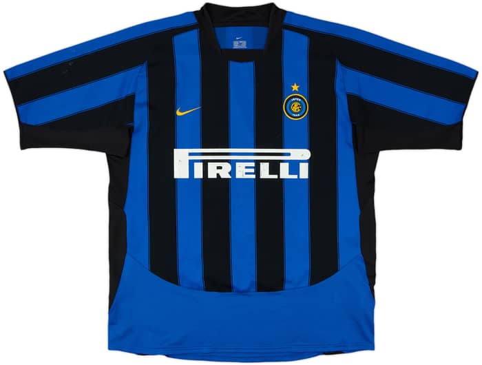 2003-04 Inter Milan Home Shirt J.Zanetti #4 - 6/10 - (XL)