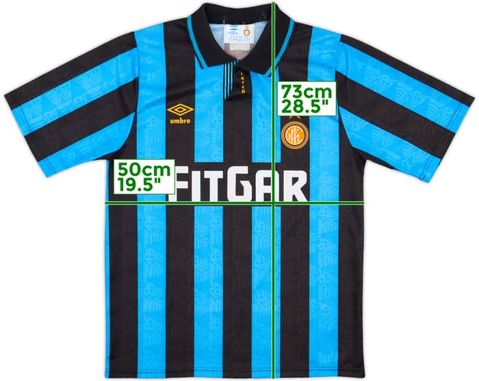 1991-92 Inter Milan Home Shirt - 8/10 - (S)