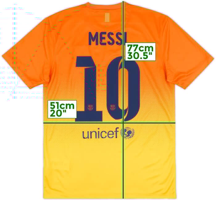 2012-13 Barcelona Basic Away Shirt Messi #10 - 9/10 - (M)