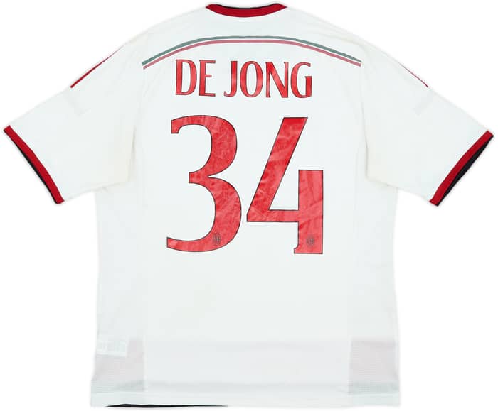 2014-15 AC Milan Away Shirt De Jong #34 - 4/10 - (L)