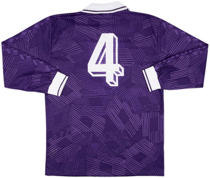 1991-92 Fiorentina Match Issue Home L/S Shirt #4