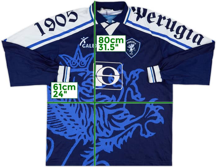1997-98 Perugia Match Issue Away L/S Shirt #14