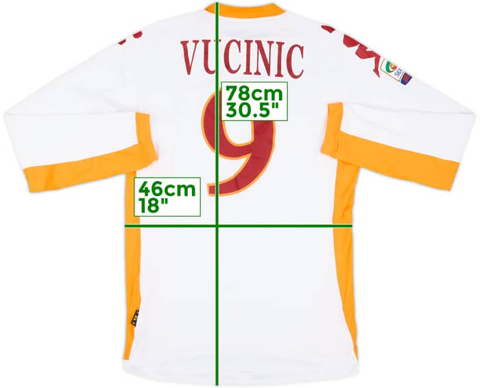 2010-11 Roma Match Issue Away L/S Shirt Vucinic #9