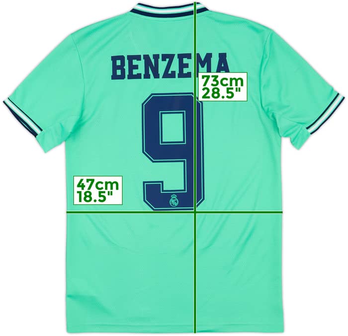 2019-20 Real Madrid Third Shirt Benzema #9 - 9/10 - (S)