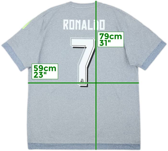2015-16 Real Madrid Away Shirt Ronaldo #7 - 7/10 - (XL)