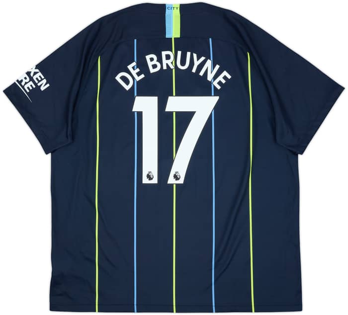 2018-19 Manchester City Away Shirt De Bruyne #17 - 9/10 - (XXL)