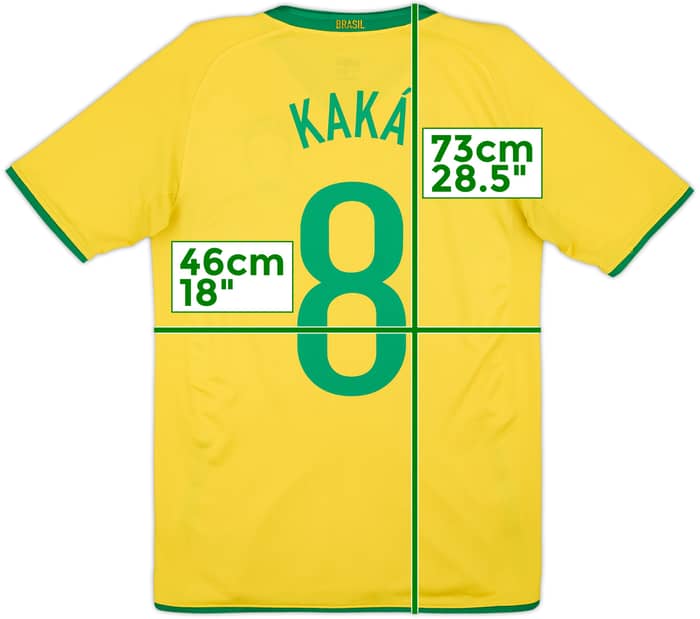 2008-10 Brazil Home Shirt Kaka #8 - 7/10 - (13-15 Years)