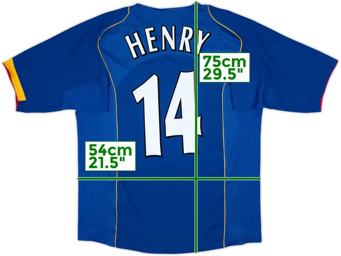 2004-06 Arsenal Away Shirt Henry #14 - 8/10 - (L)