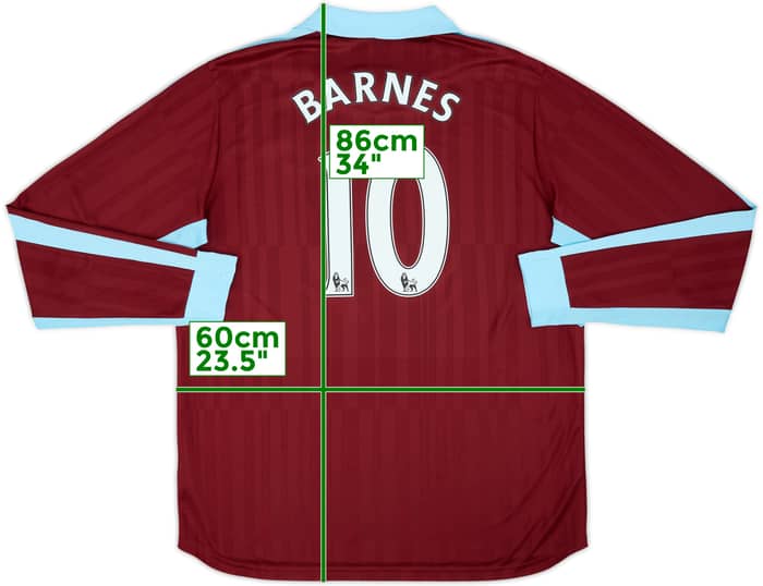 2016-17 Burnley Home L/S Shirt Barnes #10 - 8/10 - (XXL)