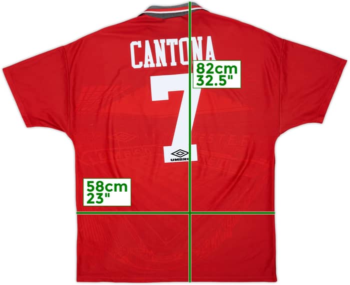 1994-96 Manchester United Home Shirt Cantona #7 - 5/10 - (XL)