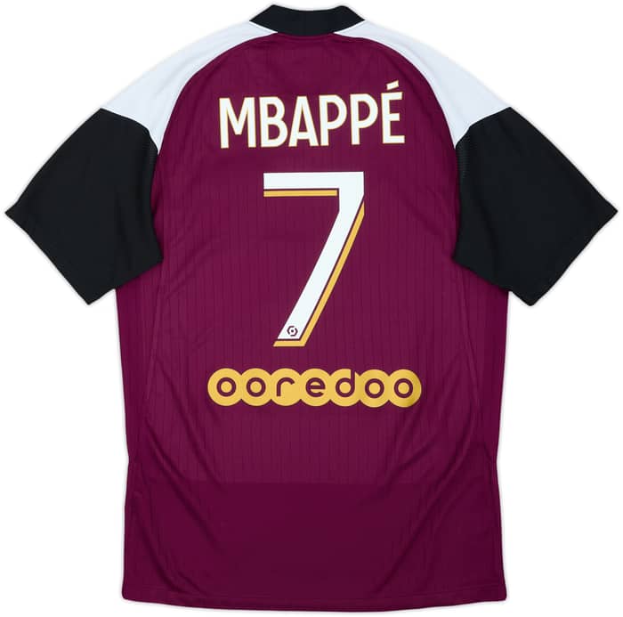 Camiseta de la tercera equipación del Paris Saint-Germain 2020-21 Mbappe #7 - 5/10 - (S)