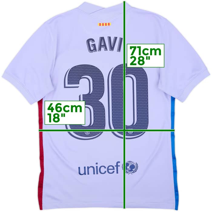 2021-22 Barcelona Away Shirt Gavi #30 - 6/10 - (S)