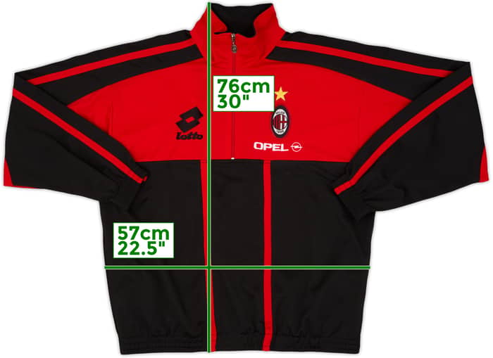 1996-97 AC Milan Lotto 1/4 Zip Track Jacket - 10/10 - (L)