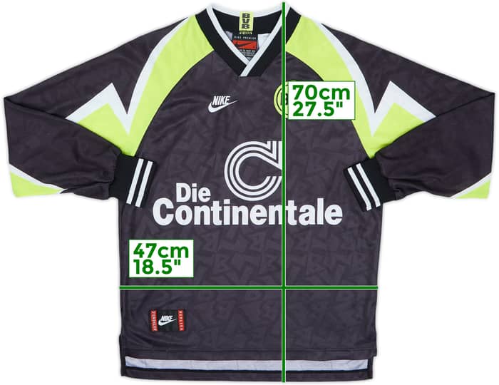 1995-96 Borussia Dortmund Away L/S Shirt - 8/10 - (S)