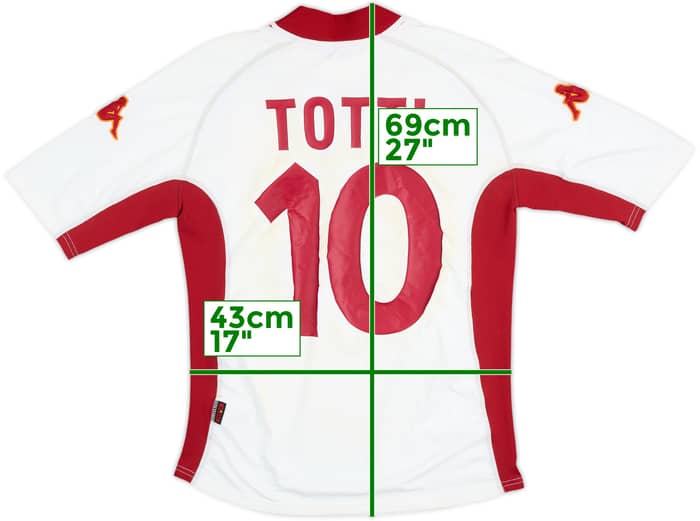 Camiseta de visitante del Roma 2001-02 Totti #10 - 4/10 - (M)