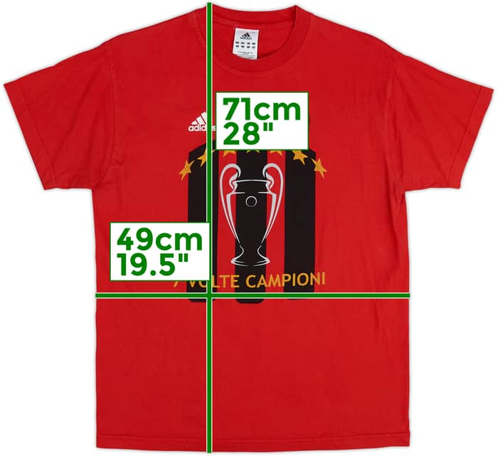 2007-08 AC Milan CL Winners adidas Graphic Tee - 6/10 - (S)
