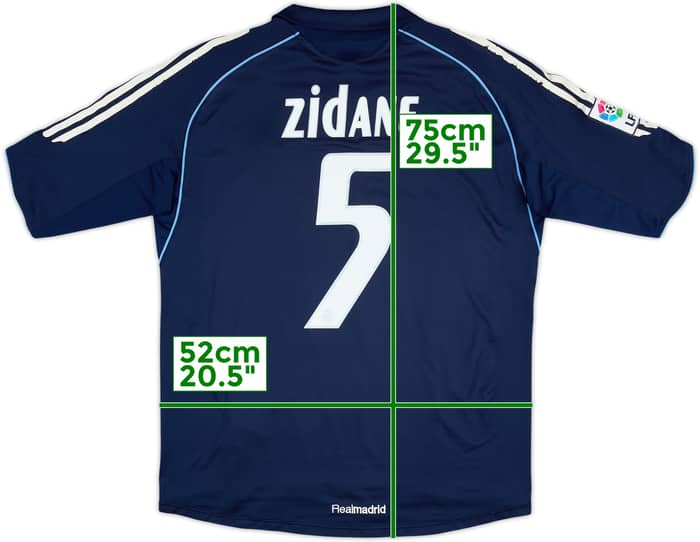 2005-06 Real Madrid Away Shirt Zidane #5 - 5/10 - (L)
