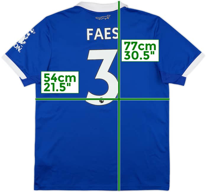 2022-23 Leicester Home Shirt Faes #3 - 6/10 - (L)