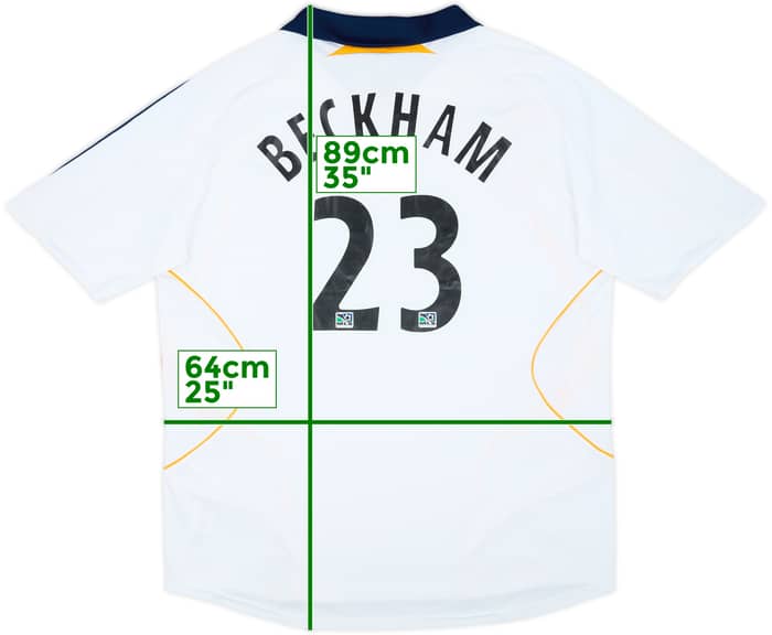 2007-08 LA Galaxy Home Shirt Beckham #23 - 8/10 - (XXL)
