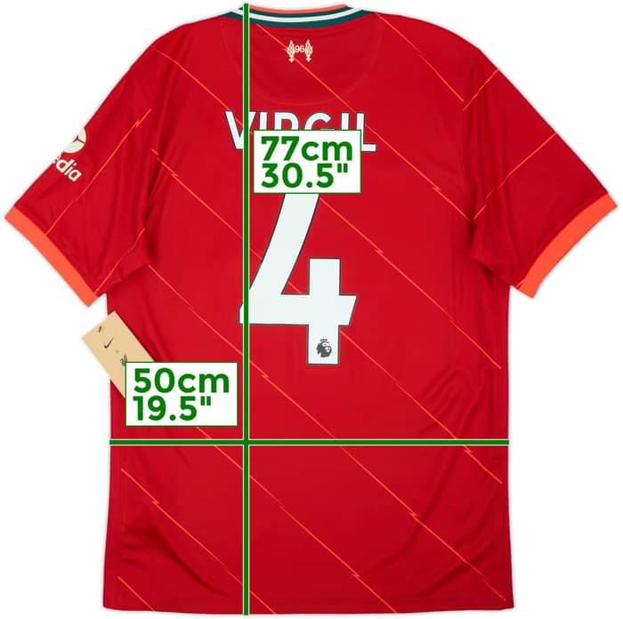 2021-22 Liverpool Home Shirt Virgil #4 (M)