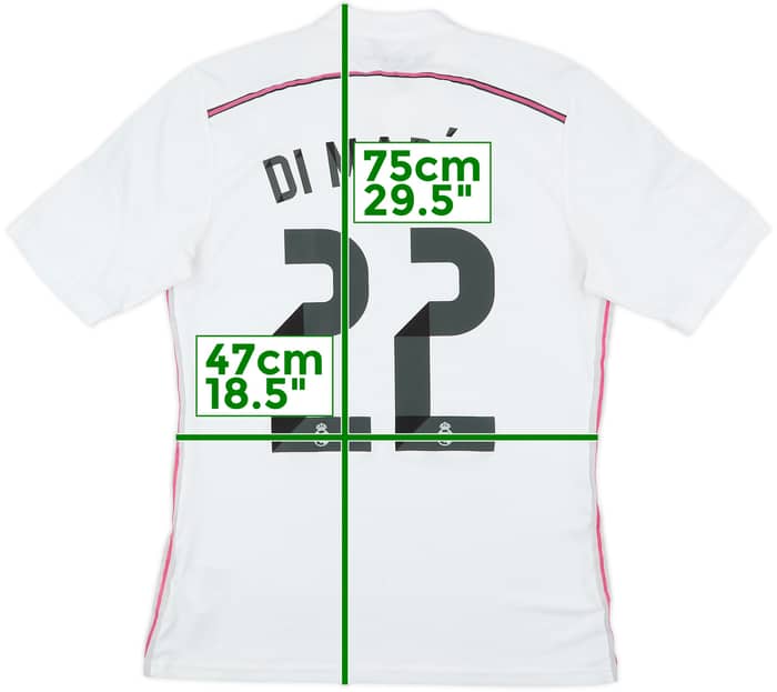 2014-15 Real Madrid Home Shirt Di Maria #22 - 4/10 - (M)