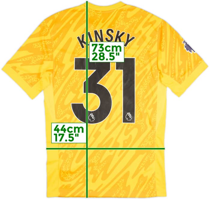2024-25 Tottenham GK S/S Shirt Kinsky #31 - 9/10 - (S)