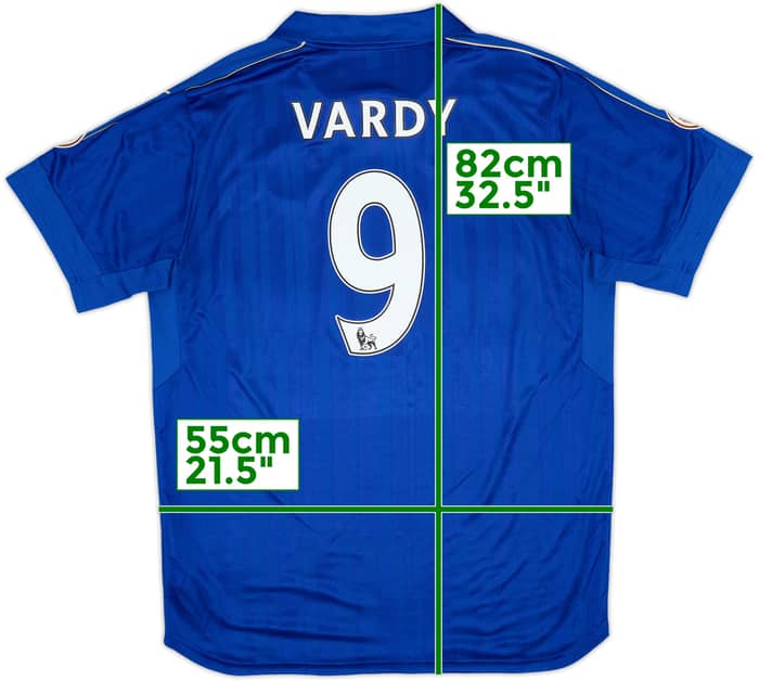 2016-17 Leicester Home Shirt Vardy #9 - 7/10 - (XL)