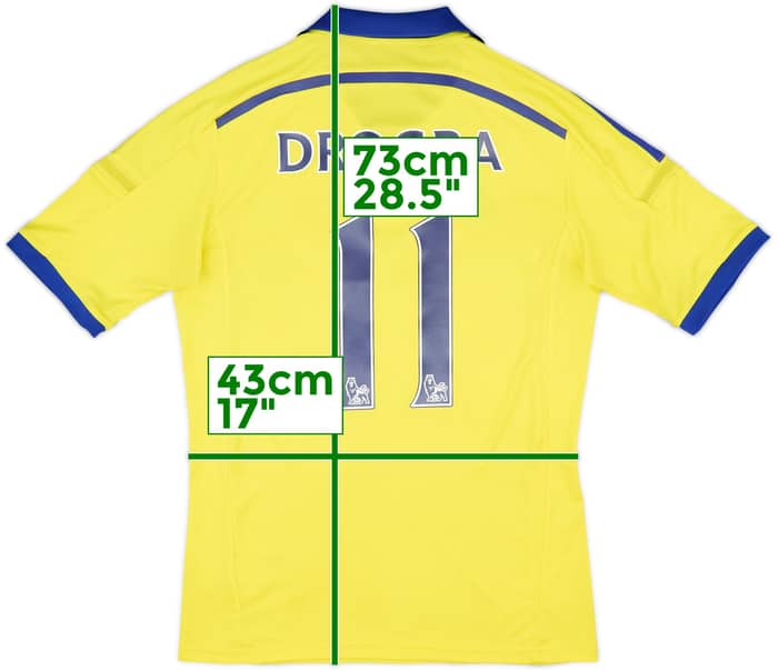 Camiseta de visitante del Chelsea 2014-15 Drogba #11 - 6/10 - (S)