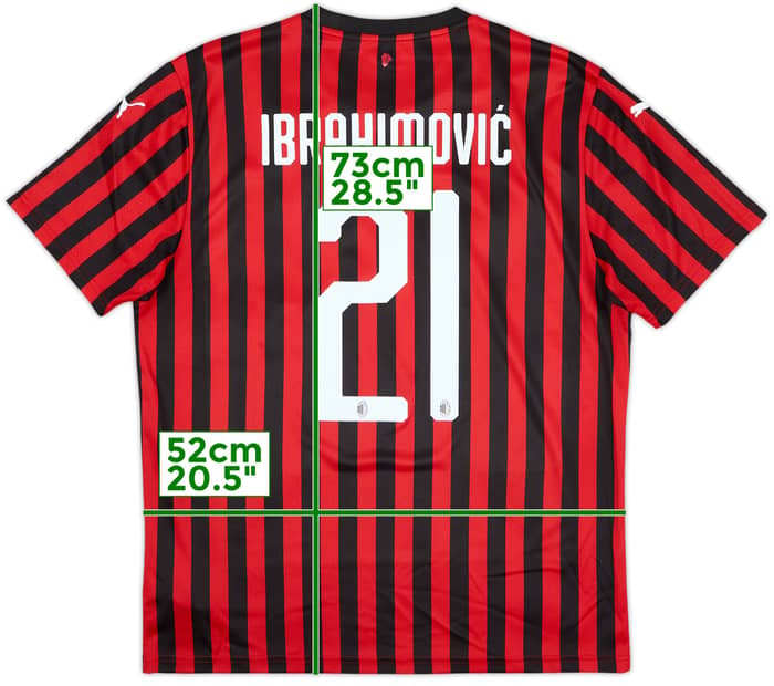 2019-20 AC Milan Home Shirt Ibrahinovic #21 - 7/10 - (L)