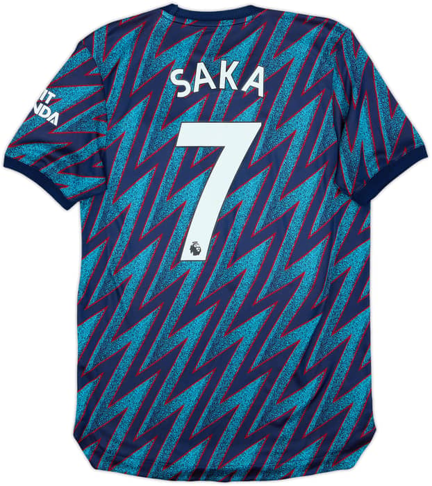 2021-22 Arsenal Authentic Third Shirt Saka #7 - 8/10 - (M)