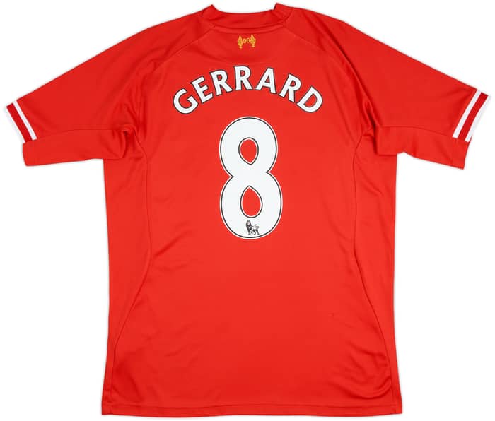 2013-14 Liverpool Home Shirt Gerrard #8 - 5/10 - (L)