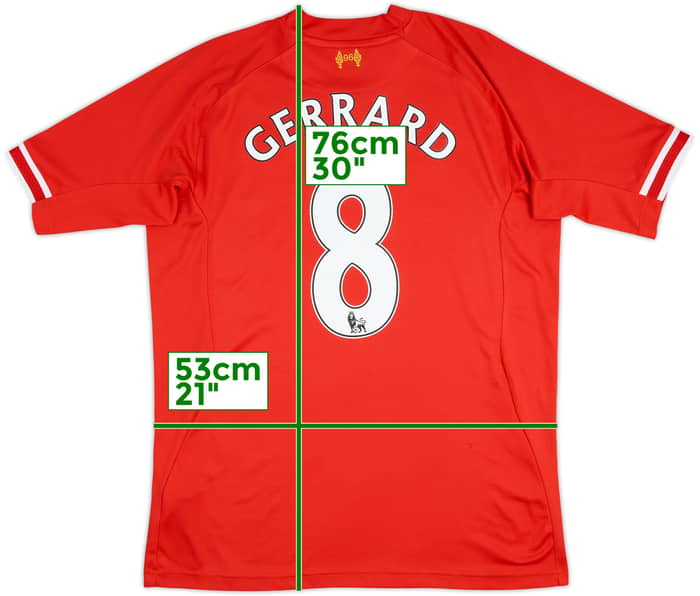 2013-14 Liverpool Home Shirt Gerrard #8 - 5/10 - (L)