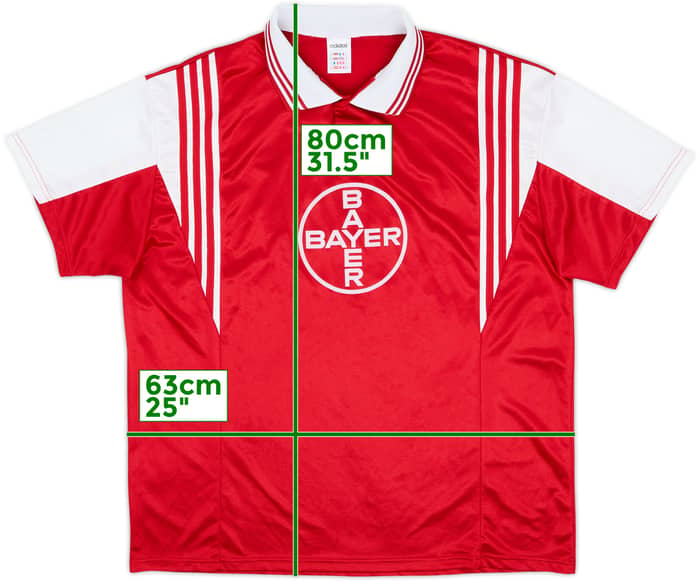 1996-98 Bayer Leverkusen Match Issue Home Shirt #8