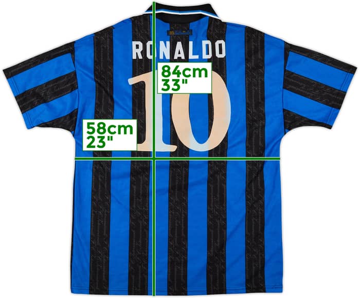 1997-98 Inter Milan Home Shirt Ronaldo #10 - 8/10 - (XL)