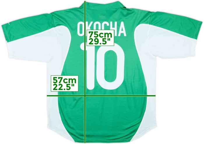 2000-01 Nigeria Home Shirt Okocha #10 - 8/10 - (L)