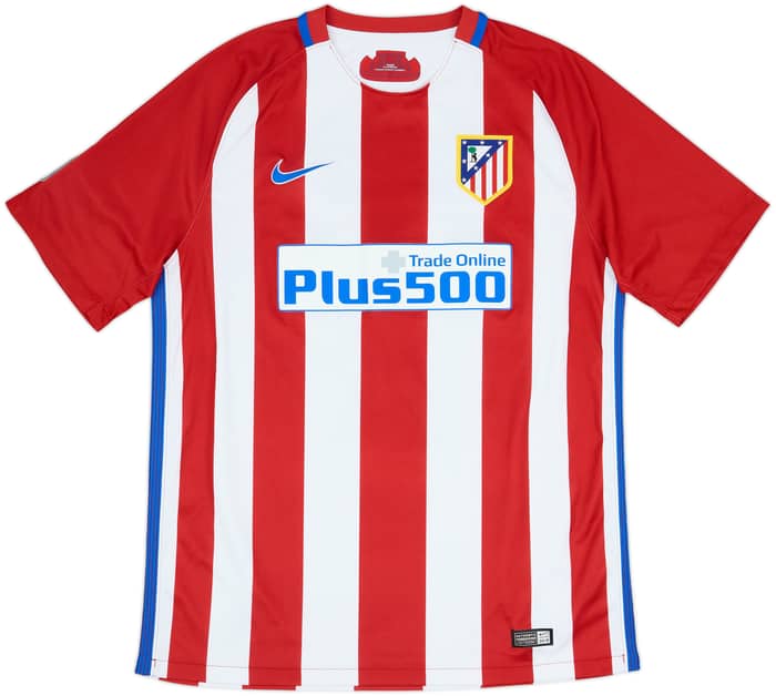 2016-17 Atletico Madrid Home Shirt Godin #2 - 7/10 - (L)