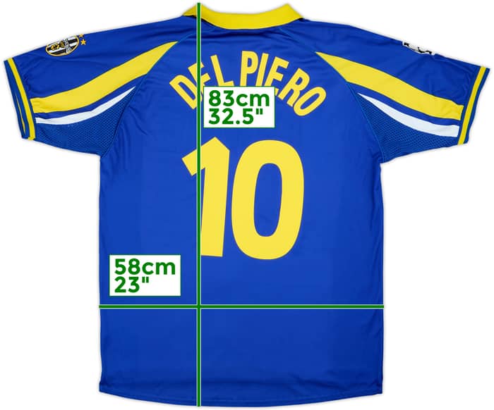 1998-99 Juventus European Third Shirt Del Piero #10 - 8/10 - (XL)