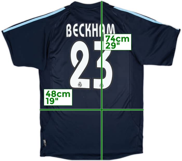 Maillot extérieur Real Madrid 2003-04 Beckham #23 - 6/10 - (M)