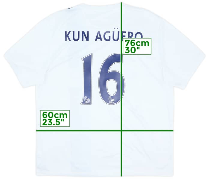 2013-14 Manchester City Third Shirt Kun Aguero #16 - 5/10 - (XL)