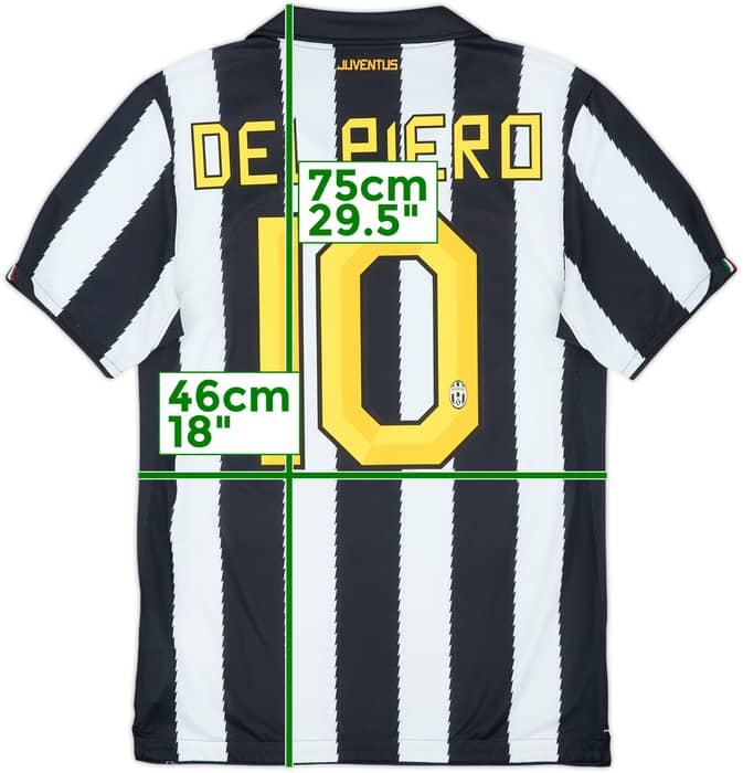 2010-11 Juventus Home Shirt Del Piero #10 - 8/10 - (S)