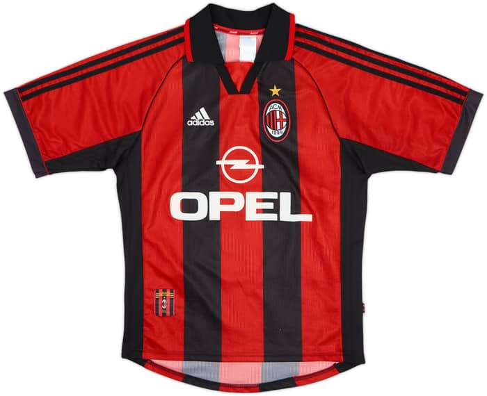 1998-00 AC Milan Home Shirt Weah #9 - 8/10 - (S)