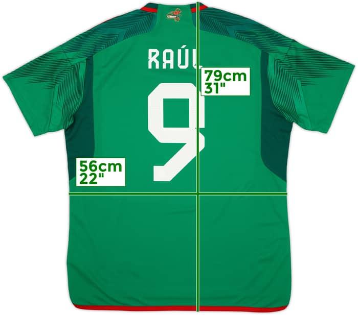 2022 Mexico Home Shirt Raul #9 (XL)
