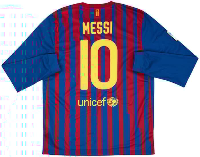 2011-12 Barcelona Home L/S Shirt Messi #10 (L)